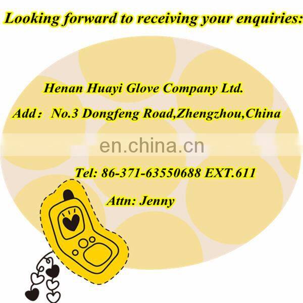 China working gloves dotted cotton knitted glove white