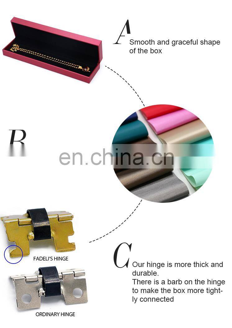 Wholesale Custom Luxury Red Pu Leather Jewelry Packaging Bracelet Jewelry Box