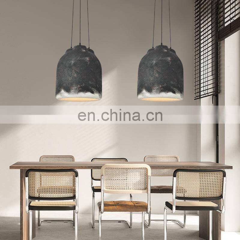 modern indoor Living room bedroom simple plaster concrete ceiling mounted light E27 chandeliers pendant lights