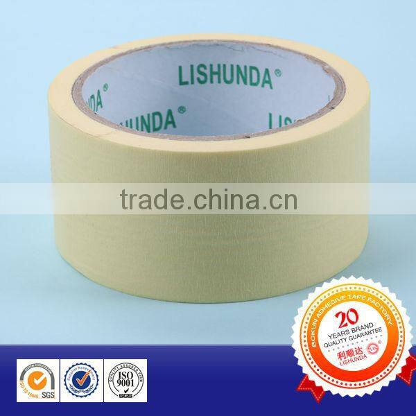 Economical yellow masking tape temperature resisted surface protected