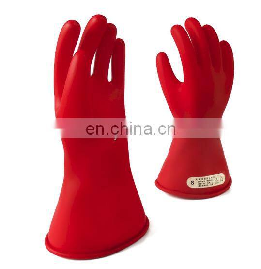 Class 00 0.5KV Long Low Voltage Electric Worker Safety Hand Protection Latex Rubber Insulating Gloves