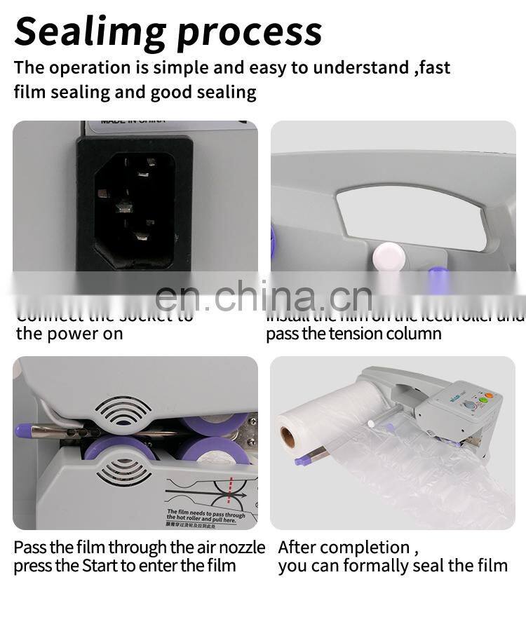 Top Quality 120W Air Plastic Inflatable Film Roll Bag Bubble Packing Cushion Making Machine Price With Air Pillow