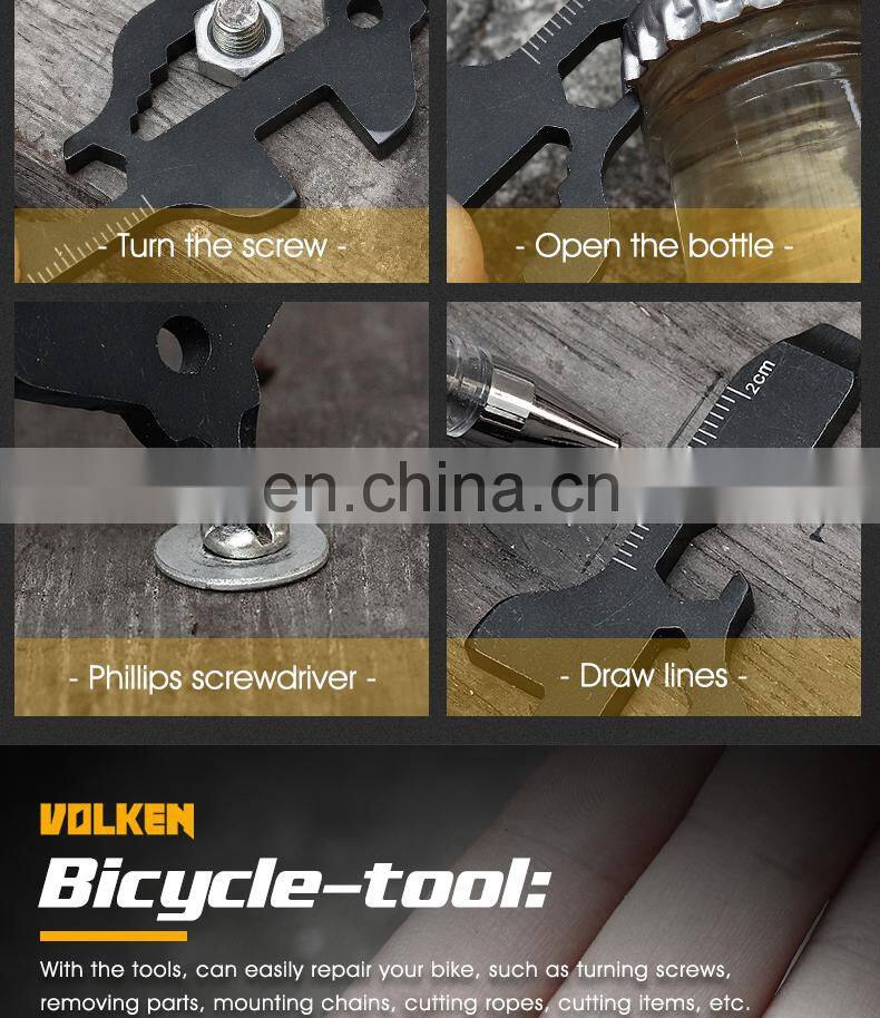 Stainless Steel Multifunctional Tools Outdoor Camping Portable Screwdriver Head Pocket Tools Gift