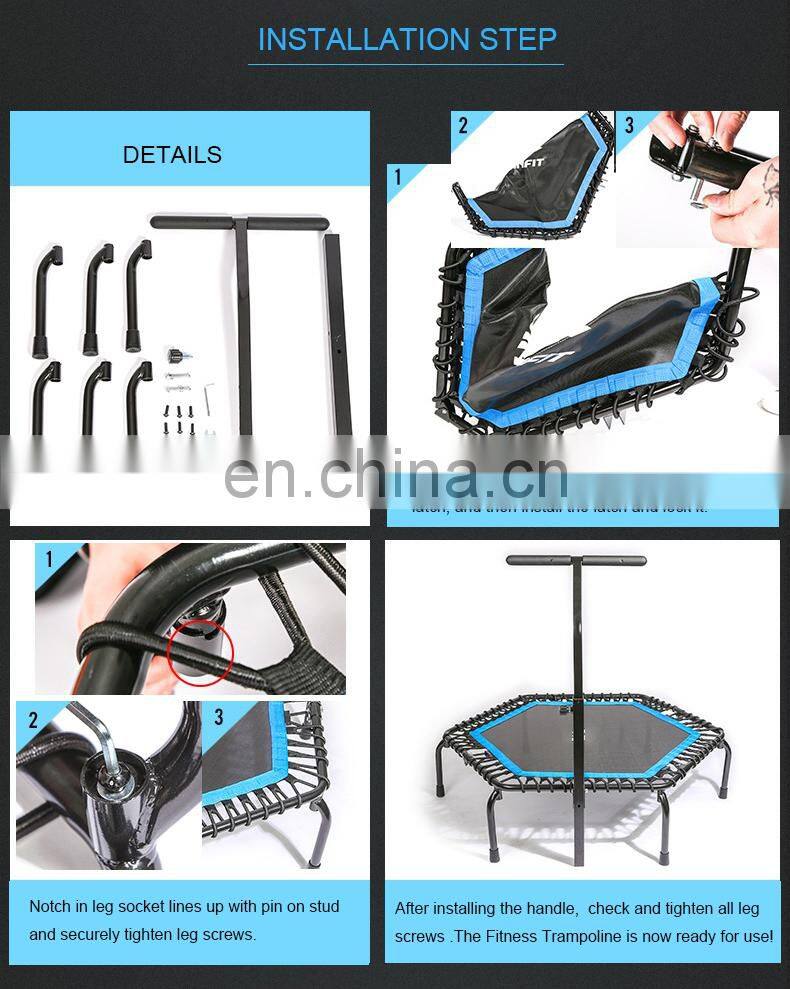 Wholesale Commercial Body Exercise Outdoor Trampoline Round Fitness Mini Folding Trampoline