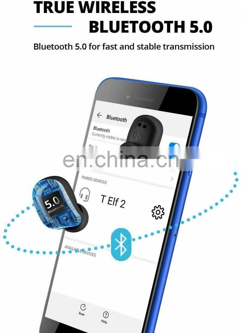 Bluedio T-ELF 2 Earphone TWS Wireless Waterproof Sports In Ear Earphone with Charging Box