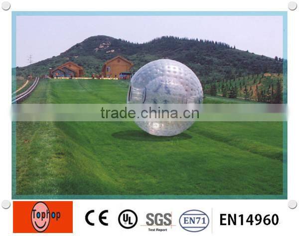 1.0mm TPU/PVC plastic inflatable child zorb ball for grass usage