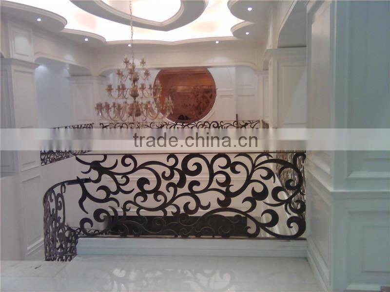 Decorative Interior Security Metal Balustrade Staircase