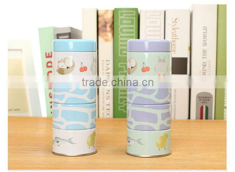 round twist multilayer clip dispenser/ clip storage tin box