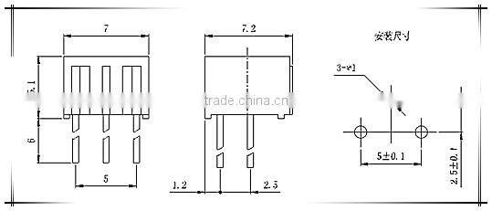 3362P-1-102 100 ohm, 500 ohm, 10K(103), 100K(104), trimmer potentiometers