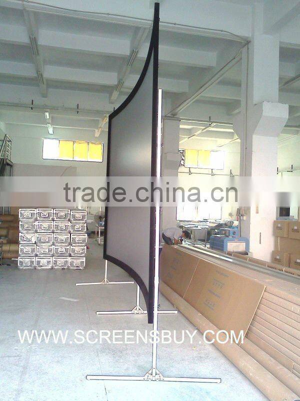 180" aluminum fast fold screen with rear and front screen fabric