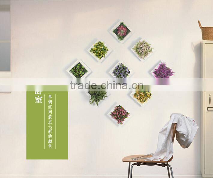 2015 New Design Home Decoration Cheap Wall Hanging Wooden Frame Artificial Flower Wholesale