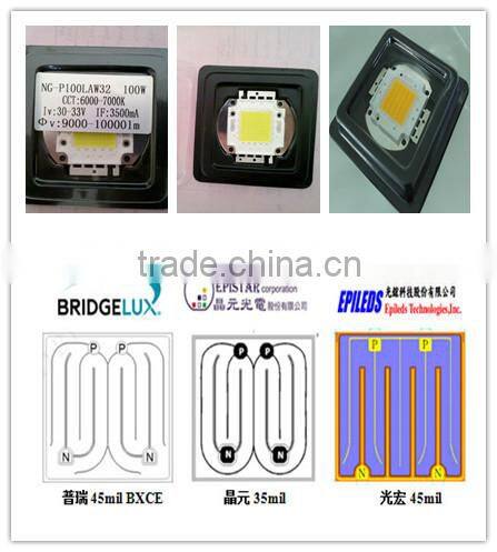 620nm - 630nm red 100W Epistar cob led chip