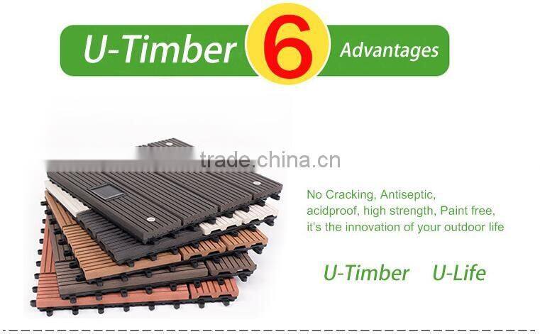 WPC diy Tiles Artificial wpc decking tiles wpc decking tiles