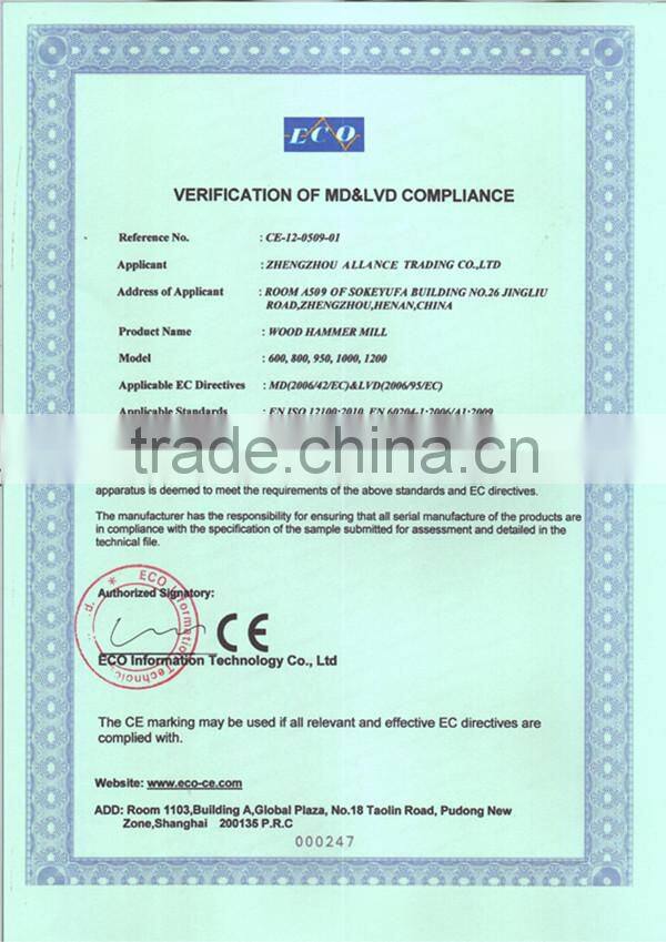 High efficiency and low cost tree branch crusher machine