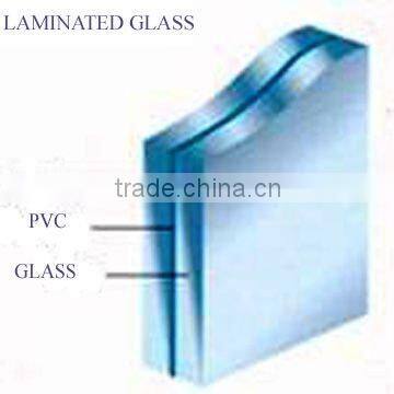 Laminated Glass with PVB, 0.38 per layer