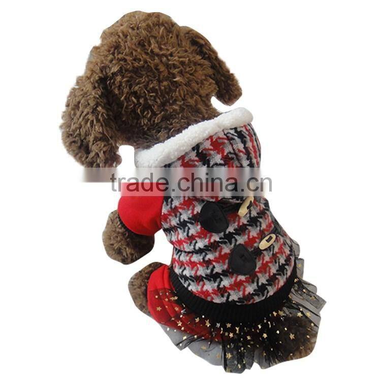 Nordic Style plovers and down four feet warm red dog clothing