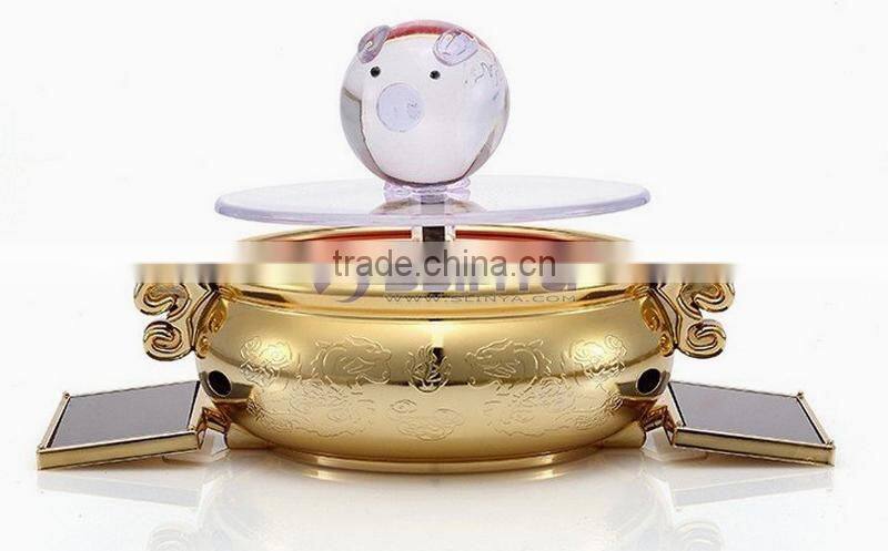 90mm DIA Round Luxury Jewelry Necklace Exhibition Solar Show Stand Platform