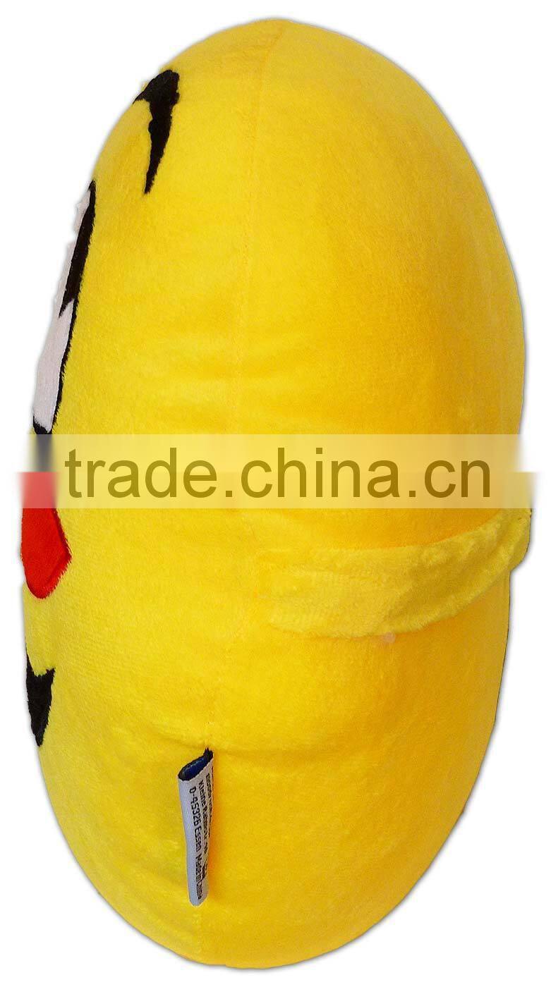 Hot Sale Soft plush emoji pillow stuffed toys, qq emoji plush pillow