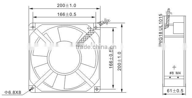 SALZER PD120B /S 220-240V AC Axial Fan Without Frame (UL Approved)