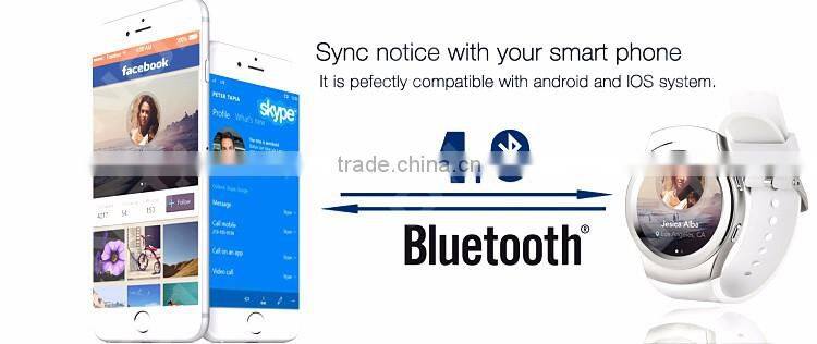 GSM smart phone watch with silicon brand touch display watch 2016