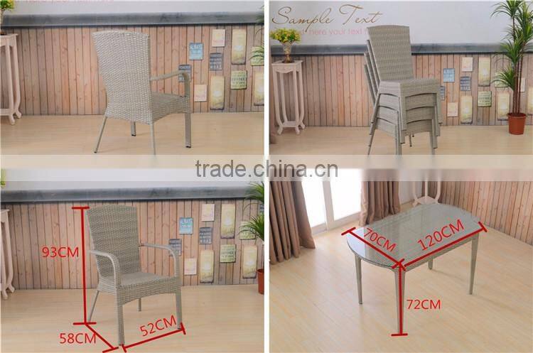 Modern Outdoor Wicker Dining Table And Chair Rattan Garden Furniture Kitchen Dining Room Set