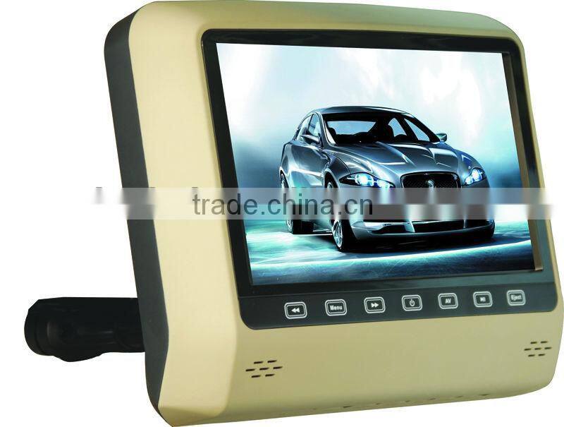 9" digital headrest DVD player without pillow