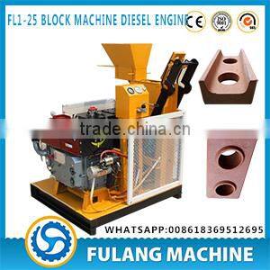 FL1-25 Youtube compressed earth brick press,clay interlocking bricks machine with motor