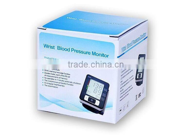 high quality digital watch wrist type blood pressure monitor large lcd blood pressure monitor made in china EG-W06