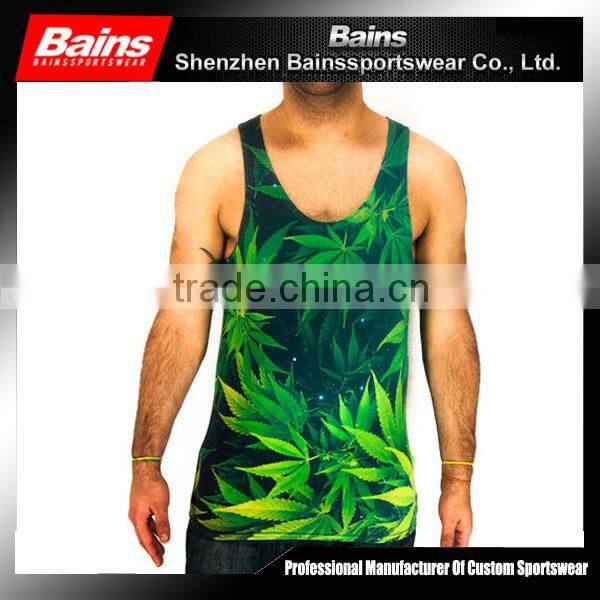 2015 new design custom stringer tank top manufacturer