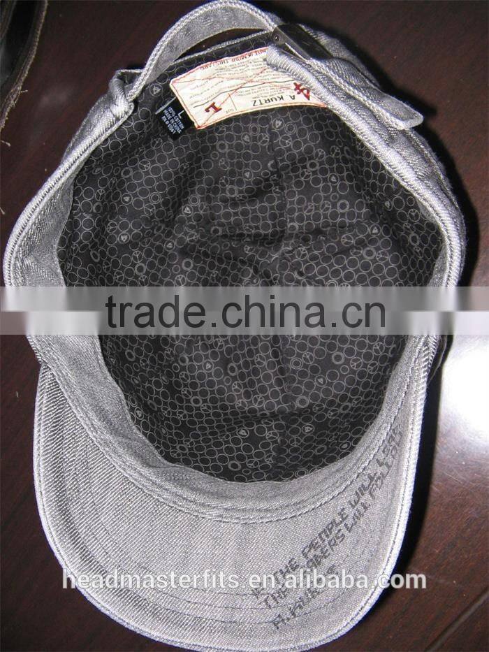 High quality Casquette custom printed curved unstructured cap short brim beret For Women