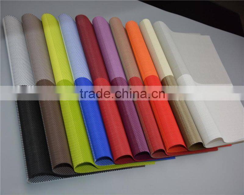 Newest PVC blue grid Placemat fashion pvc dining tab0le mat disc pads bowl plates coasters waterproof table cloth pad