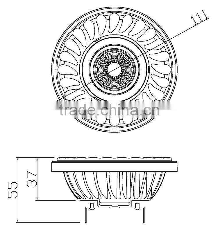 AR111 LED COB G53 12VAC/DC 12W 1030lm CE approved CRI85/95