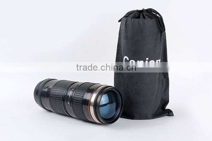 Small Black 3rd Generation Stainless Steel Camera Lens Cup for Canon 70-200MM