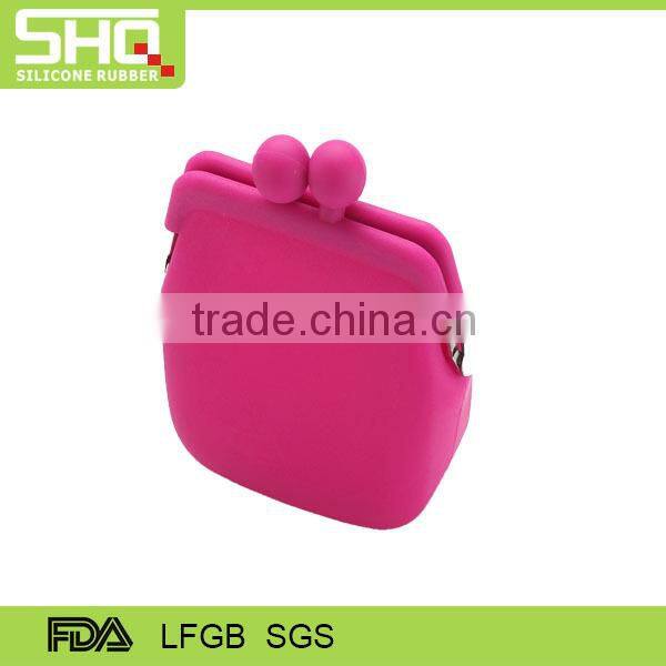 Cute lady silicone rubber coin bags