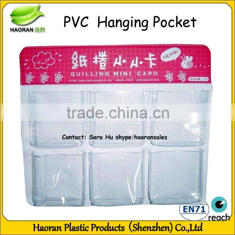 Hanging display pockets for Supermarket