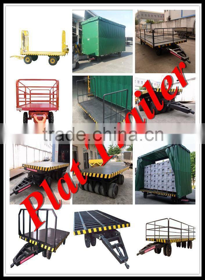 tri axle 50 Tons platform trailers for heavy duty for sale with good price (air suspension optional) for AngolaCongo