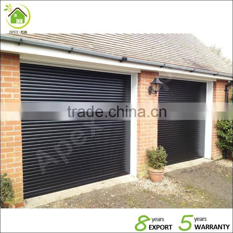Silver color stainless steel door contemporary garage door