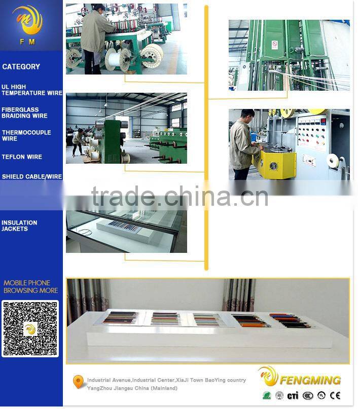 UL3074 fiberglass braid silicone rubber insulation tinned copper wire