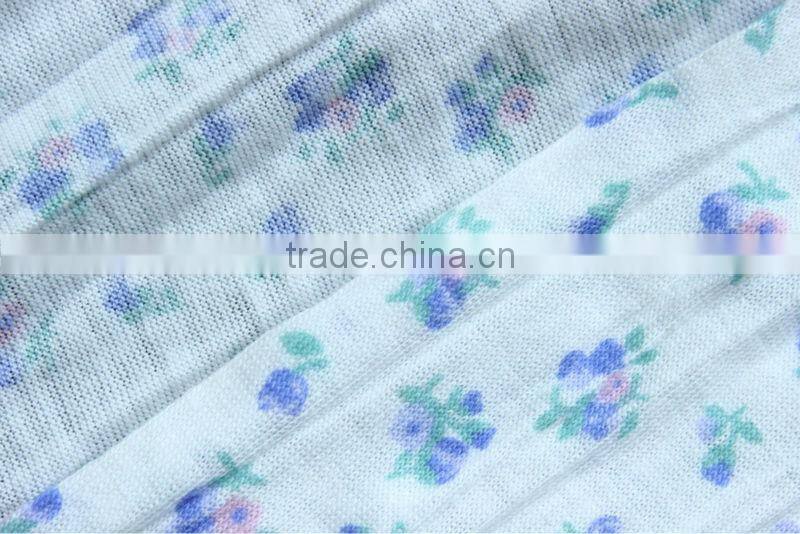 white ruffle knit 100% polyester fabric