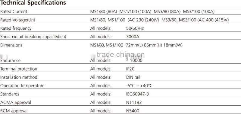 3 pole miniature circuit breaker fuse switch disconnector