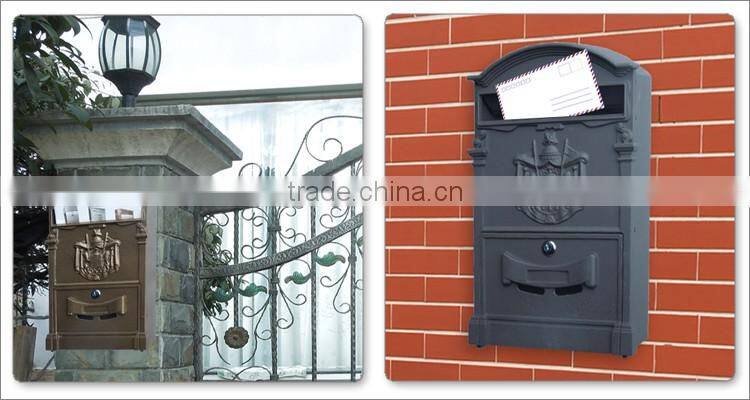 2015 Hot sale aluminum marble mailbox post box for letters european style