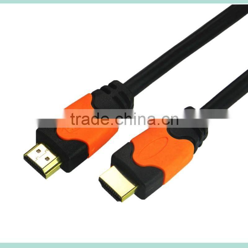 Dual color moulded HDMI Cable with Ethernet and gold connector support 3D and 4k ,TV,player,