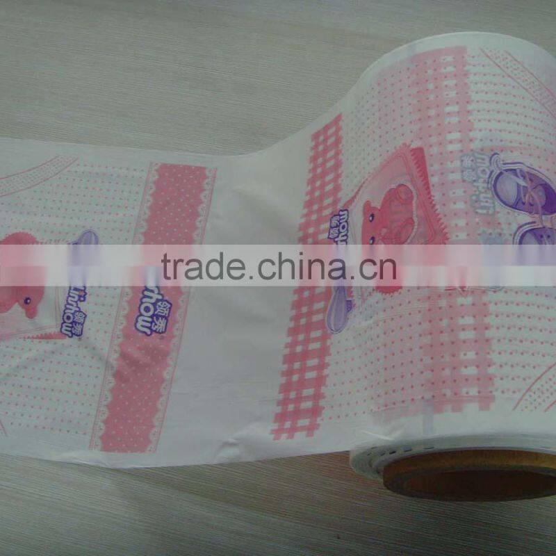 OEM color and printed PE film for baby diaper and pet diaper