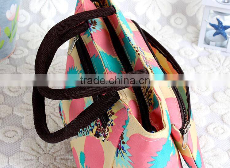 Promotoin trendy polyester tote lunch bag with customize printing