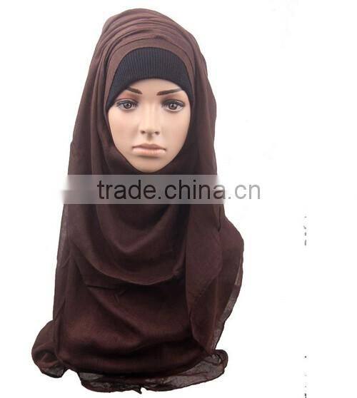 >>FACTORY best selling fashion women plain muslin hijab scarf/