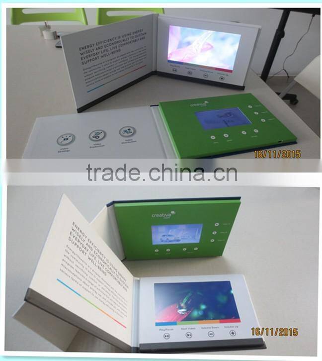 5 inch LCD promotional video card booklet tft screen video greeting card