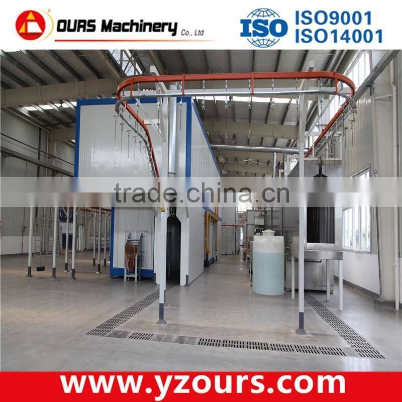 dryer and curing oven for powder coating line