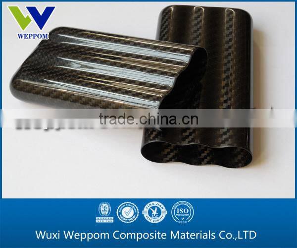 Delicate portable real 100% carbon fiber cigar case made from carbon fiber material
