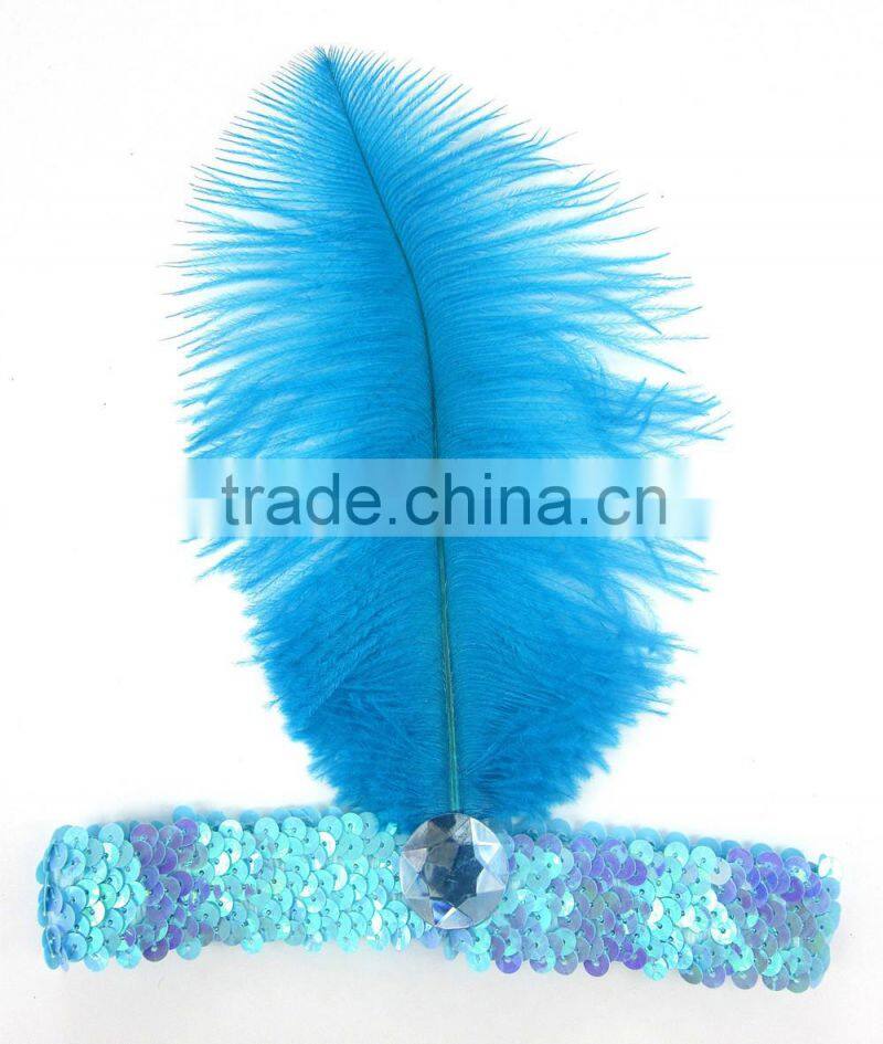 1920S feather flapper headpiece gatsby charleston fancy dress costume accessory