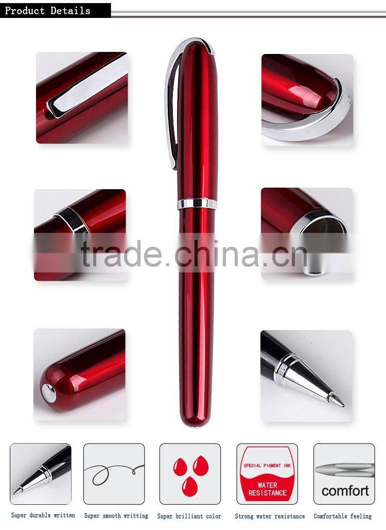 2016 promotional premium pens metal roller pen with metal cap